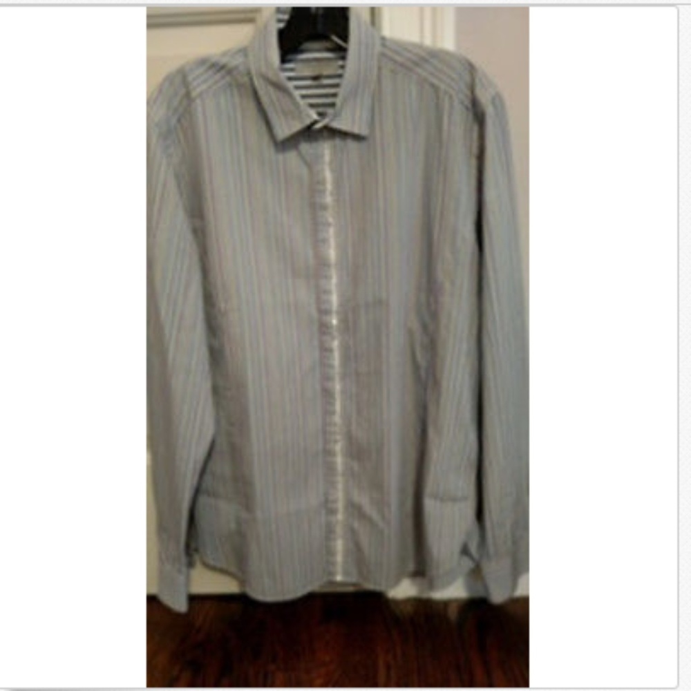 Ted Baker Multicolor Striped Button Down Shirtsz 4 - image 1